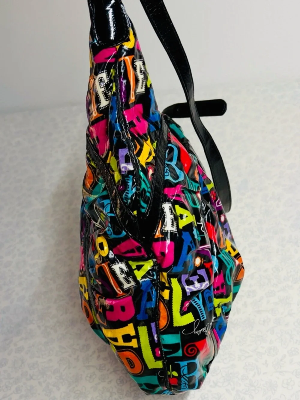 Vera Bradley A-Z Vinyl Hobo Shoulder Bag From A to Z Alphabet